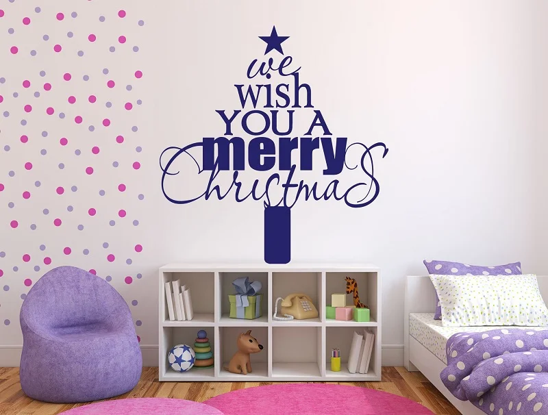 Vinyl applique wall sticker letter phrase We wish you a Merry Christmas children's room living room decoration wall stickerSDJ15
Vinyl applique wall sticker letter phrase We wish you a Merry Christmas children's room living room decoration wall stickerSDJ15