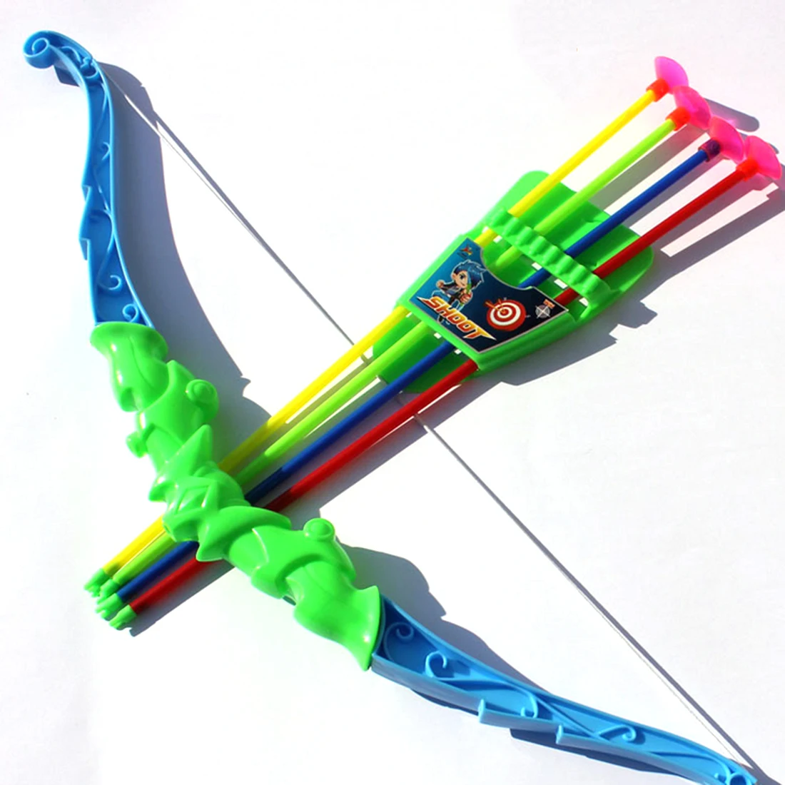 Funny Children Harmless Emulational Toy Bow with 4Pcs Plastic Soft Arrows - Color Random
Funny Children Harmless Emulational Toy Bow with 4Pcs Plastic Soft Arrows - Color Random