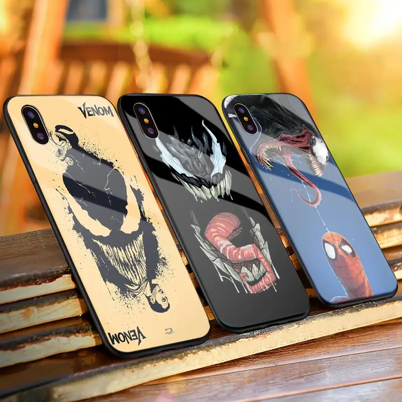 Klarketong Marvel Case Venom Figure Tempered Glass Mobile Phone Case For iPhone Xs MAX XR X 7 8 6 6S Plus Hard Back Cover Cases
Klarketong Marvel Case Venom Figure Tempered Glass Mobile Phone Case For iPhone Xs MAX XR X 7 8 6 6S Plus Hard Back Cover Cases