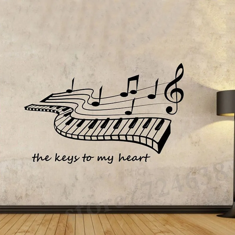 The Keys To My Heart Piano Wall Stickers Music Home Decor Living Room Vinyl Wall Decals Removable
The Keys To My Heart Piano Wall Stickers Music Home Decor Living Room Vinyl Wall Decals Removable