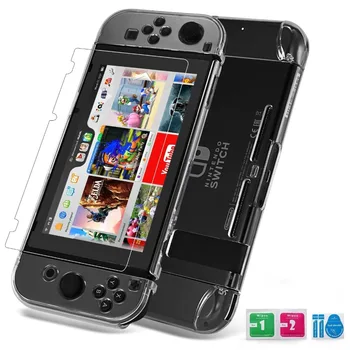 Crystal Clear Hard Case with Premium HD Tempered Glass Screen Protector, Switch Full Body Protection Kit For Nintend Switch NS
Crystal Clear Hard Case with Premium HD Tempered Glass Screen Protector, Switch Full Body Protection Kit For Nintend Switch NS