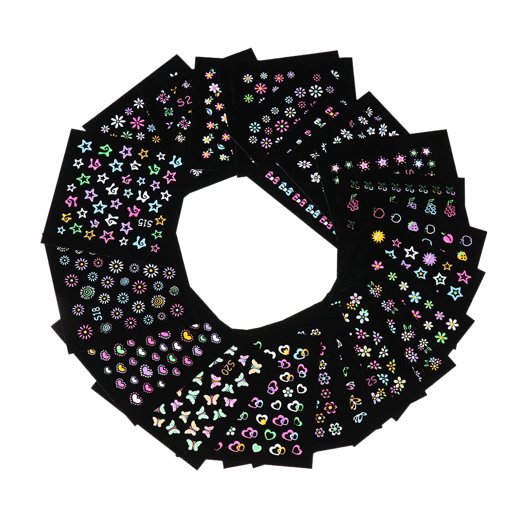 24 Design Luminous Series Foil Nail Art Stickers Butterfly Flower 3D Sliders Decals Nail Manicure Decoration Sticker Accessories
24 Design Luminous Series Foil Nail Art Stickers Butterfly Flower 3D Sliders Decals Nail Manicure Decoration Sticker Accessories