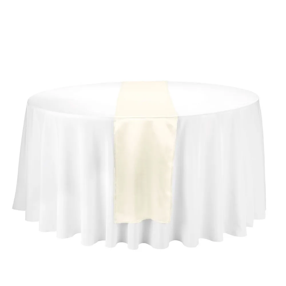 20Pcs Ivory 12" x 108" Elegant Satin Table Runners Table Cloth for Wedding Party Banquet Decoration Free Shipping
20Pcs Ivory 12" x 108" Elegant Satin Table Runners Table Cloth for Wedding Party Banquet Decoration Free Shipping