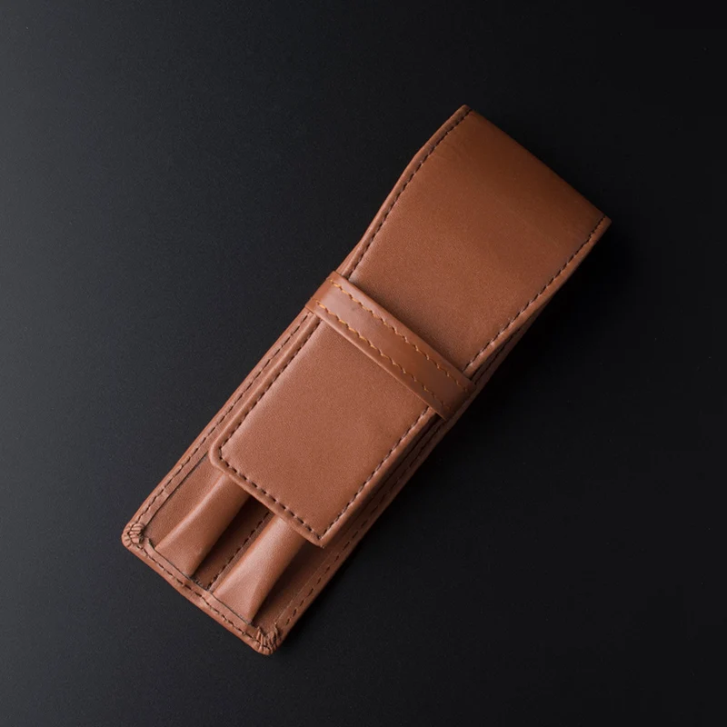 

Fountain Pen / Roller Pen Pencil Case Pen Bag Real Leather Quality Black /Coffee Pen Pouch / Holder