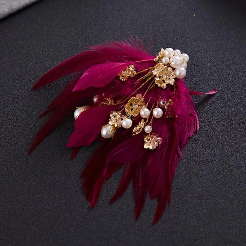 New Design Feather With Imitation Pearl Crystal Bridal Hair Accessories Bridal Hair Combs Hairpin Tiara Wedding Hair Accessories
New Design Feather With Imitation Pearl Crystal Bridal Hair Accessories Bridal Hair Combs Hairpin Tiara Wedding Hair Accessories