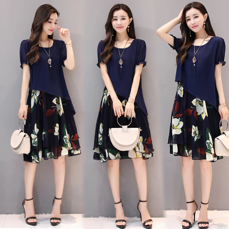 plus size spring summer dress women Korean Chiffon micro fat mm was thin cover belly midi dress age reduction Splicing fake two
plus size spring summer dress women Korean Chiffon micro fat mm was thin cover belly midi dress age reduction Splicing fake two