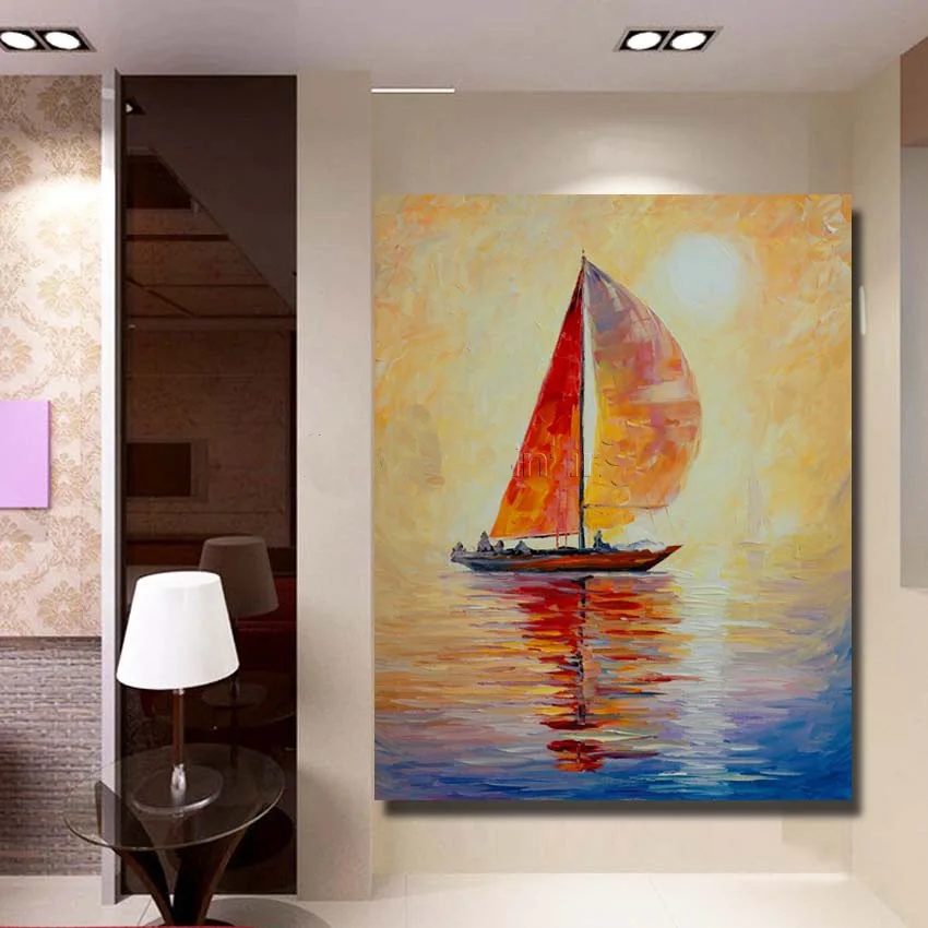 Free Shipping Modern Abstract Wall Painting Bright Sun Sailing Scenery Home Decorative Art Hand Painted Oil Painting Not Framed
Free Shipping Modern Abstract Wall Painting Bright Sun Sailing Scenery Home Decorative Art Hand Painted Oil Painting Not Framed