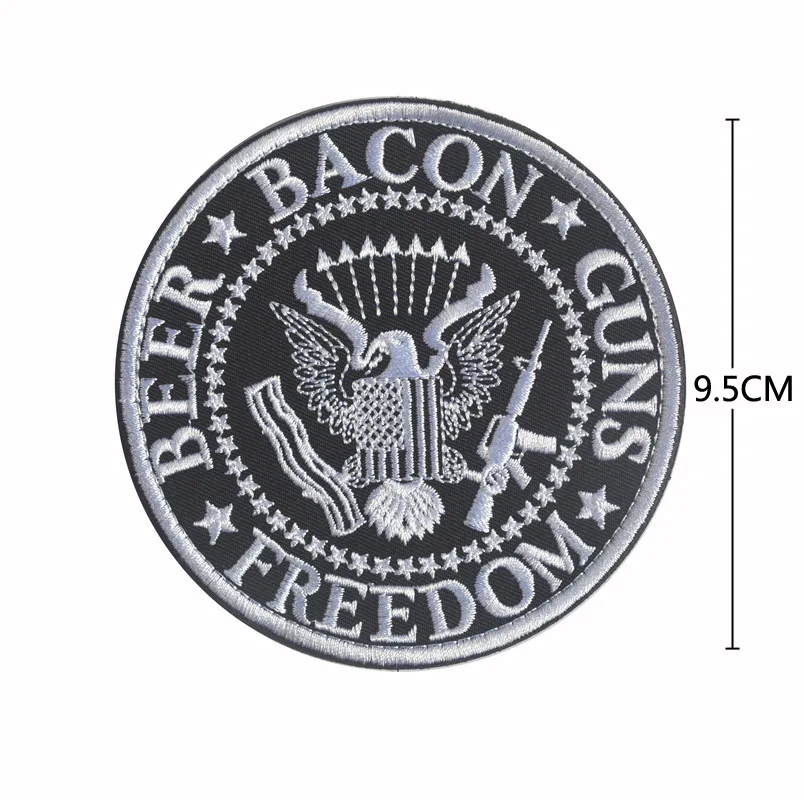 American Bacon Flag US Beer Bacon AND Guns Freedom EAGLE Tactical Morale Patch Rights American Pride Biker patch badge
American Bacon Flag US Beer Bacon AND Guns Freedom EAGLE Tactical Morale Patch Rights American Pride Biker patch badge
