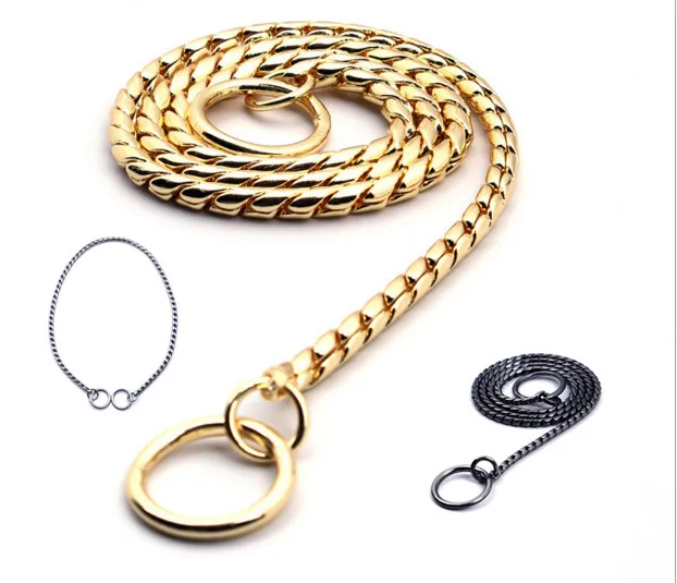 Snake Chain Dog Training Collar Pet Show Collar Heavy Duty Metal Chain P Choke Collars Strong Silver Chrome Gold Black
Snake Chain Dog Training Collar Pet Show Collar Heavy Duty Metal Chain P Choke Collars Strong Silver Chrome Gold Black