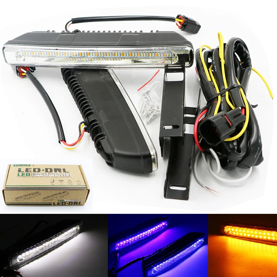YSY 1set Car LED 54SMD 4014 Daytime Running Light Waterproof DRL Auto Driving External Light White Blue Amber Turn Signal
YSY 1set Car LED 54SMD 4014 Daytime Running Light Waterproof DRL Auto Driving External Light White Blue Amber Turn Signal