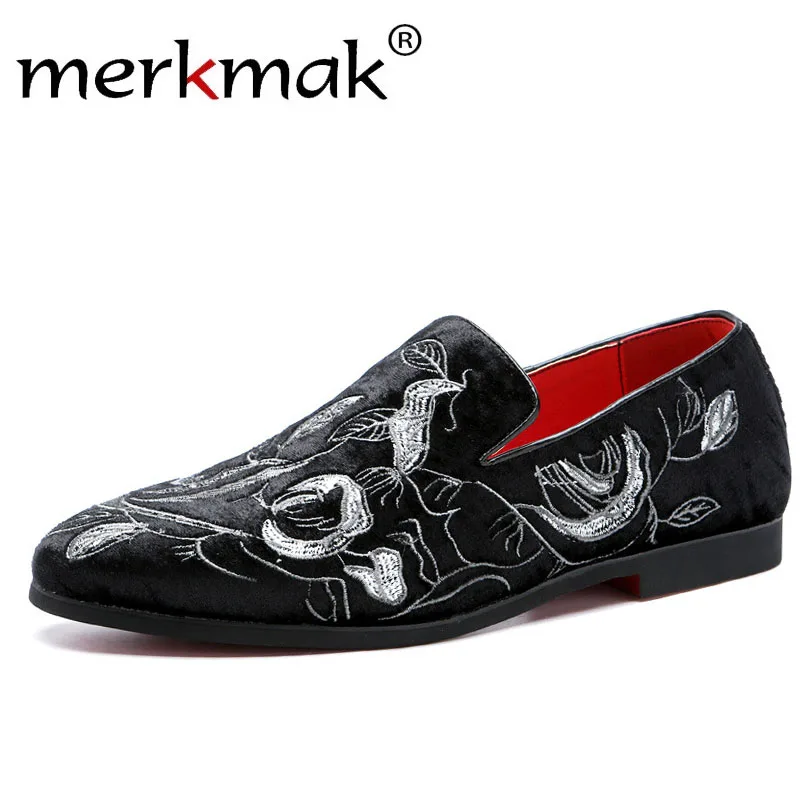 Merkmak Spring Men Loafers 2019 Autumn Elegant Brogue Shoes Embroidered Suede Wedding Party Footwear Men's Flats Big Size 37-48
Merkmak Spring Men Loafers 2019 Autumn Elegant Brogue Shoes Embroidered Suede Wedding Party Footwear Men's Flats Big Size 37-48