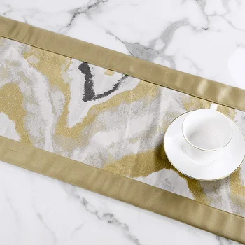 DUNXDECO Table Runner Party Dinner Tablecloth Cover Fabric Modern Simple Geometric Golden Wave Bed Runner Artistic Room Decor
DUNXDECO Table Runner Party Dinner Tablecloth Cover Fabric Modern Simple Geometric Golden Wave Bed Runner Artistic Room Decor