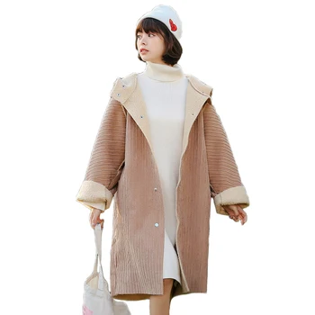 Women loose jacket 2018 new winter jacket women thicken warm corduroy lamb hair coat female long windbreaker women's hooded coat
Women loose jacket 2018 new winter jacket women thicken warm corduroy lamb hair coat female long windbreaker women's hooded coat
