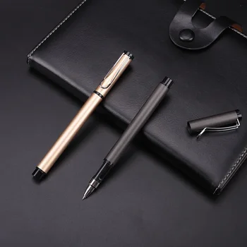 2Pcs/lot Superior Quality Metal Gel Pens Black Ink 0.5mm Good Writing Gel ink Pen School office supplies Promotional Neutral Pen
2Pcs/lot Superior Quality Metal Gel Pens Black Ink 0.5mm Good Writing Gel ink Pen School office supplies Promotional Neutral Pen