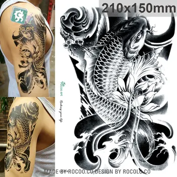LC-814/New 2016 Big Black Golded Fish Tattoo Designs Cool Temporary Fake Tattoo Arm Sleeves Stickers
LC-814/New 2016 Big Black Golded Fish Tattoo Designs Cool Temporary Fake Tattoo Arm Sleeves Stickers
