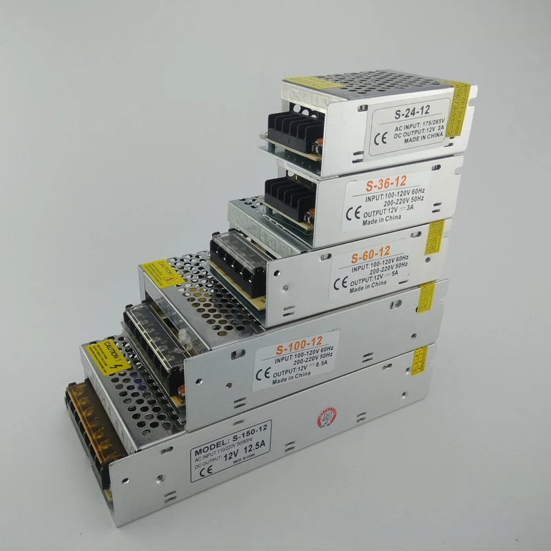 DC12V 2A 3A 5A 10A 12.5A Lighting Transformers LED Driver Power Adapter AC110V-220V For LED Strip light Switch Power Supply
DC12V 2A 3A 5A 10A 12.5A Lighting Transformers LED Driver Power Adapter AC110V-220V For LED Strip light Switch Power Supply
