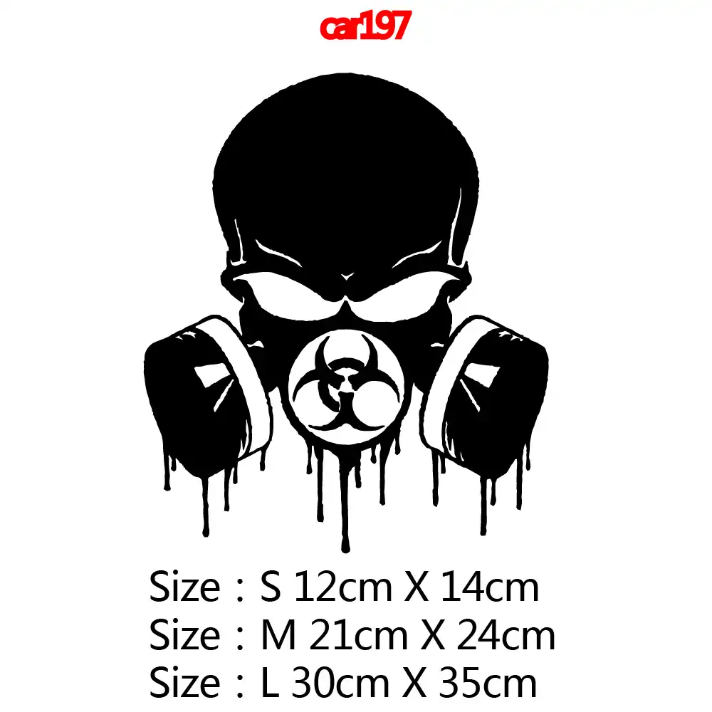 funny skull car decal creative vinyl sticker on car stickers and