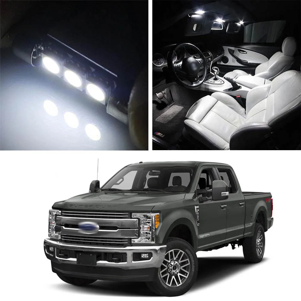 Светодиодные лампы Canbus Интерьер Карта Купол багажник светильник плиты для Ford F250