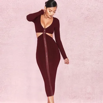Hollow Out 2019 Full New Style Bandage New Style Dress Sexy Backless Women Night Club Evening Bodycon V-Neck Dresses Wholesale
Hollow Out 2019 Full New Style Bandage New Style Dress Sexy Backless Women Night Club Evening Bodycon V-Neck Dresses Wholesale