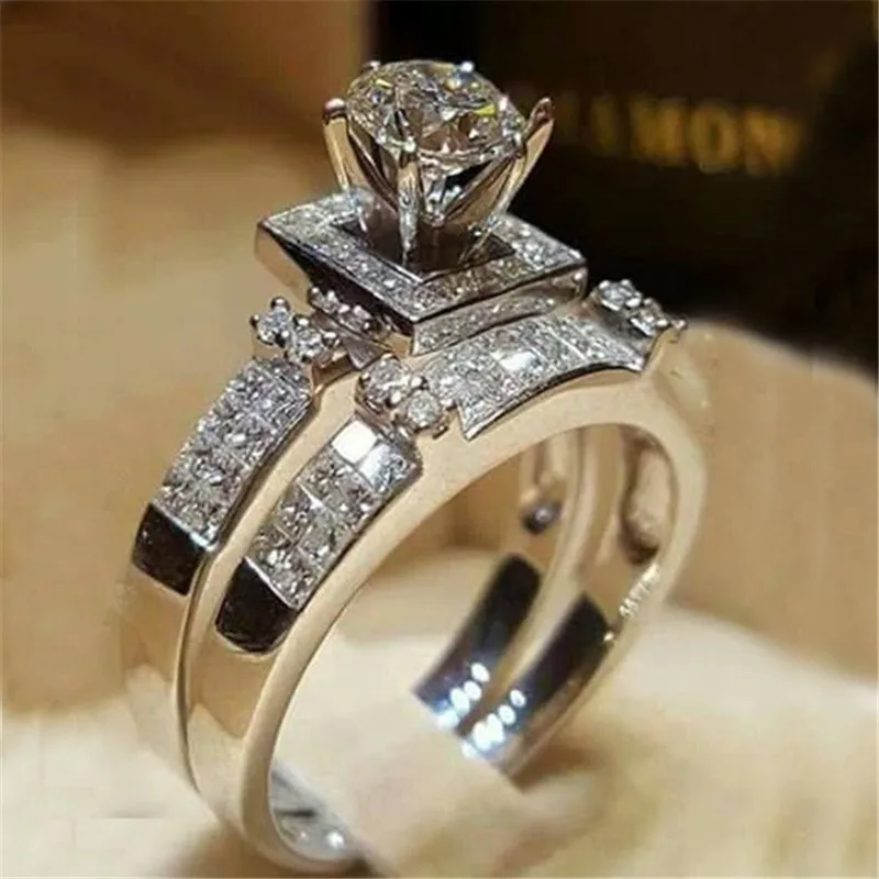 Dazzling ring sets 925 Sterling silver AAAAA cz Promise Engagement Wedding Band Rings for women Bridal Party Jewelry Gift
Dazzling ring sets 925 Sterling silver AAAAA cz Promise Engagement Wedding Band Rings for women Bridal Party Jewelry Gift