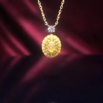 1 Carat ct Wedding yellow Moissanite Diamond Necklace 18K 750 White Gold D color VVS H009 with a certificate
1 Carat ct Wedding yellow Moissanite Diamond Necklace 18K 750 White Gold D color VVS H009 with a certificate
