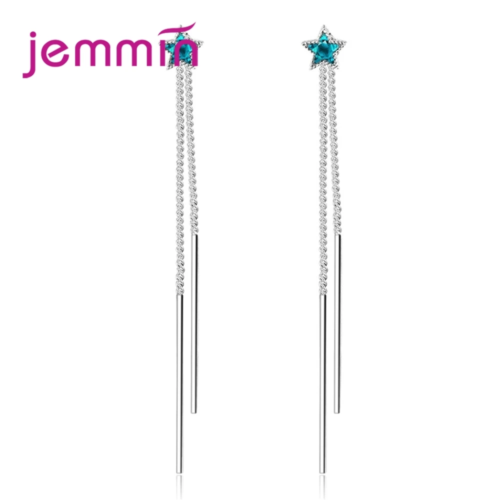 Jemmin New Fashion Long Thin Chain Cute Stars Decoration 925 Sterling Silver Pendant Earrings For Women Girls Party Jewelry
Jemmin New Fashion Long Thin Chain Cute Stars Decoration 925 Sterling Silver Pendant Earrings For Women Girls Party Jewelry