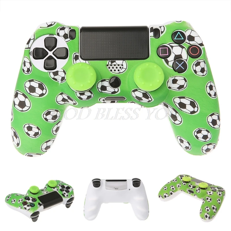 Football Pattern Silicone Gamepad Cover Case + 2 Joystick Cap For PS4 Controller Playstation 4 PS4 Pro Slim Controller
Football Pattern Silicone Gamepad Cover Case + 2 Joystick Cap For PS4 Controller Playstation 4 PS4 Pro Slim Controller