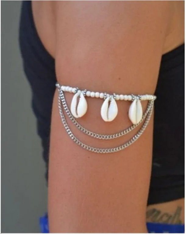 New Hot Simulated-pearl Shell Upper Arm Bracelet Armbanden Slave Harness Tassels Chain Gold Silver Cuff Armlet
New Hot Simulated-pearl Shell Upper Arm Bracelet Armbanden Slave Harness Tassels Chain Gold Silver Cuff Armlet