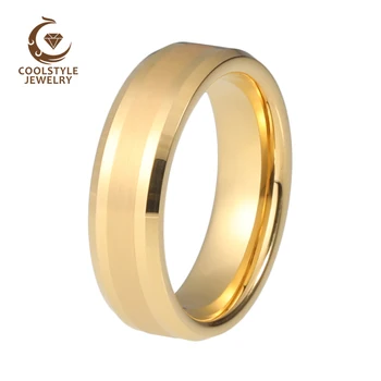 Men Women Wedding Band Tungsten Yellow Gold Tungsten Ring With Shiny Polished And Satin Finish Comfort Fit
Men Women Wedding Band Tungsten Yellow Gold Tungsten Ring With Shiny Polished And Satin Finish Comfort Fit