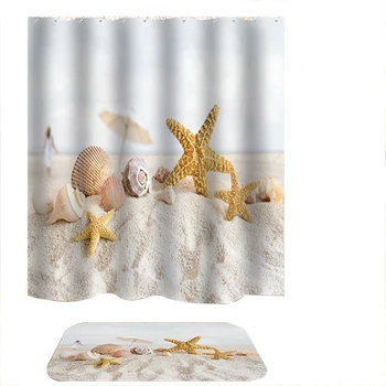 Waterproof Shower Curtain Beach Shell Sea Bath Curtains For Bathroom Bathtub Bathing Cover Extra Large Wide With 12pcs Hooks
Waterproof Shower Curtain Beach Shell Sea Bath Curtains For Bathroom Bathtub Bathing Cover Extra Large Wide With 12pcs Hooks