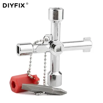 DIYFIX 4 Ways Universal Cross Wrench Plumber Keys Triangle For Train Gas Electric Meter Cabinets Bleed Radiators Hand Tools Set
DIYFIX 4 Ways Universal Cross Wrench Plumber Keys Triangle For Train Gas Electric Meter Cabinets Bleed Radiators Hand Tools Set