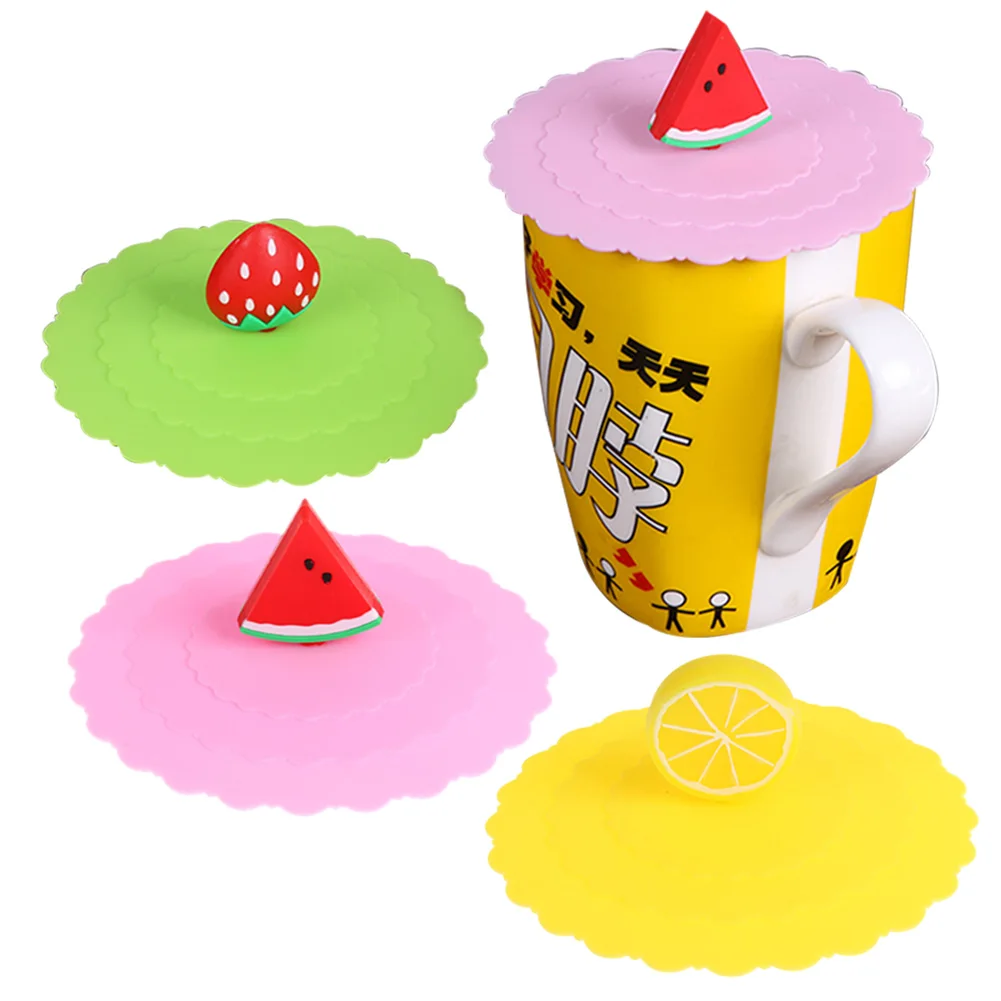 Reuseable Cute Silicone Cup Cover Cartoon Fruit Cups Lid Dustproof Leakproof Airtight Sealed Cover for Tea Coffee Mugs
Reuseable Cute Silicone Cup Cover Cartoon Fruit Cups Lid Dustproof Leakproof Airtight Sealed Cover for Tea Coffee Mugs