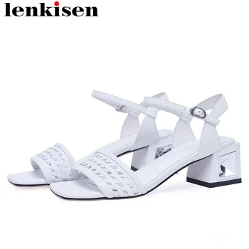 Lenkisen full grain leather chunky heels buckle strap peep square toe art design summer vocation dating hot selling sandals Ls7
Lenkisen full grain leather chunky heels buckle strap peep square toe art design summer vocation dating hot selling sandals Ls7