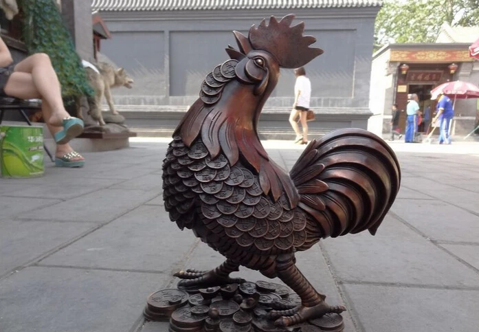 USPS to USA S1606 15" Chinese Zodiac Pure Bronze Carved Coin Cai Fu Wealth Cock Rooster Statue B0401
USPS to USA S1606 15" Chinese Zodiac Pure Bronze Carved Coin Cai Fu Wealth Cock Rooster Statue B0401