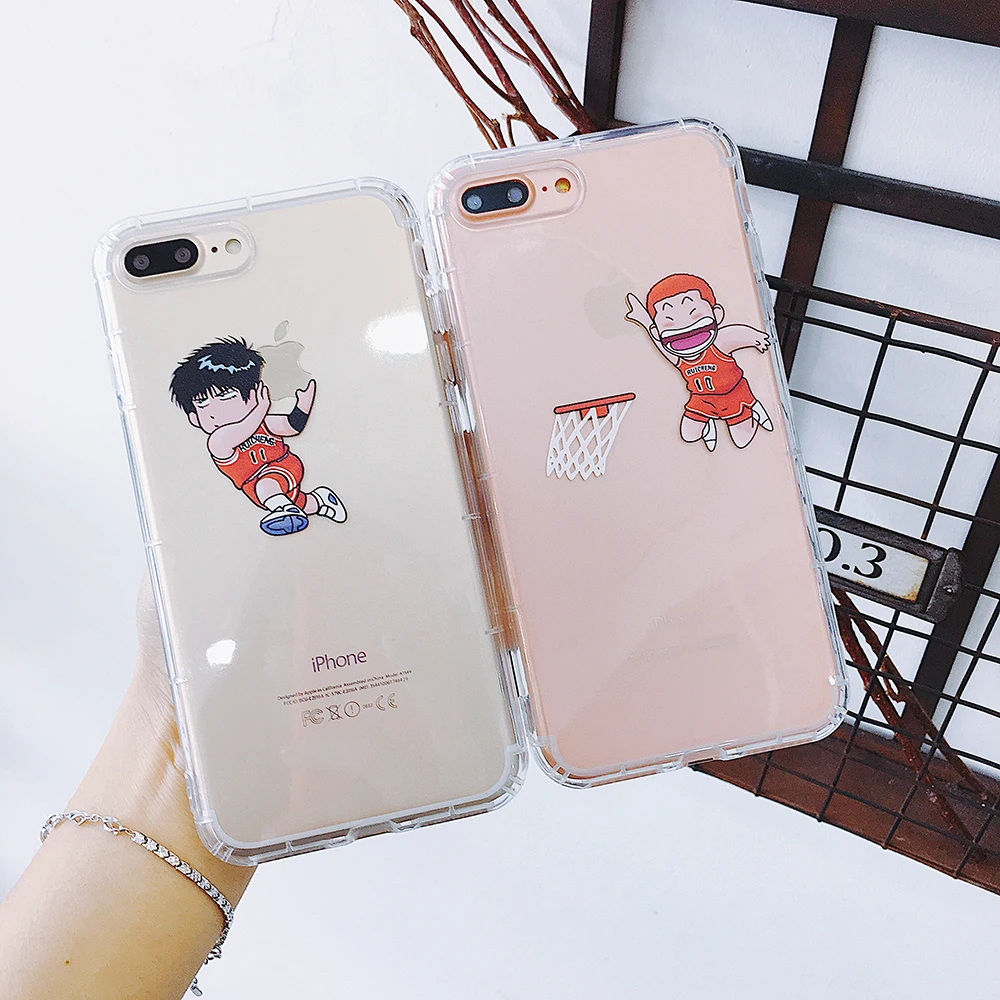 Fashion Cartoon Anime Shooting slamdunk simple Transparent cover case For iphone 8 7 6 6s Plus X XR Xs Max Soft phone back Shell 
Fashion Cartoon Anime Shooting slamdunk simple Transparent cover case For iphone 8 7 6 6s Plus X XR Xs Max Soft phone back Shell