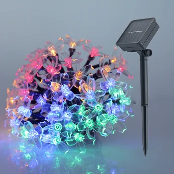 50 LEDs 7M Peach Sakura Flower Solar Lamp Power LED String Fairy Lights Waterproof Garlands Garden Christmas Decor Outdoor 
50 LEDs 7M Peach Sakura Flower Solar Lamp Power LED String Fairy Lights Waterproof Garlands Garden Christmas Decor Outdoor