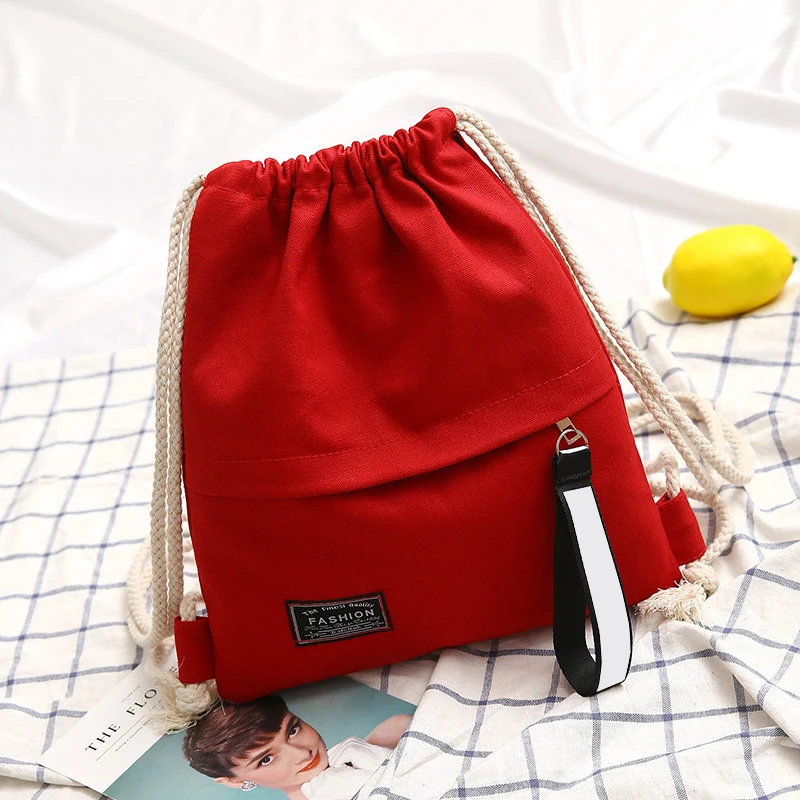 Drawstring Back Pack Canvas Fashion Portable Casual String Shoulder Bag Solid Knapsack Women Casual Daily Backpack
Drawstring Back Pack Canvas Fashion Portable Casual String Shoulder Bag Solid Knapsack Women Casual Daily Backpack