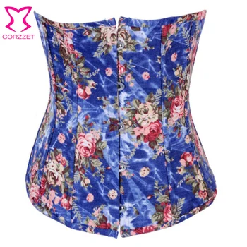 Vintage Floral Demin Corset Flowers Jean Sexy Costume Hot Selling underbust Corsets Boned Bustiers Print Waist Cincher Corset
Vintage Floral Demin Corset Flowers Jean Sexy Costume Hot Selling underbust Corsets Boned Bustiers Print Waist Cincher Corset