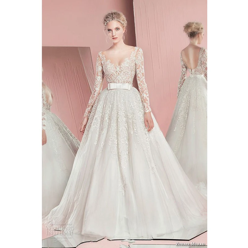 Zuhair Murad Bridal Spring 2016 Wedding Dresses Long Sleeves Appliqued Lace Tulle Ruffles Bride Dresses Backless Wedding Gowns
Zuhair Murad Bridal Spring 2016 Wedding Dresses Long Sleeves Appliqued Lace Tulle Ruffles Bride Dresses Backless Wedding Gowns