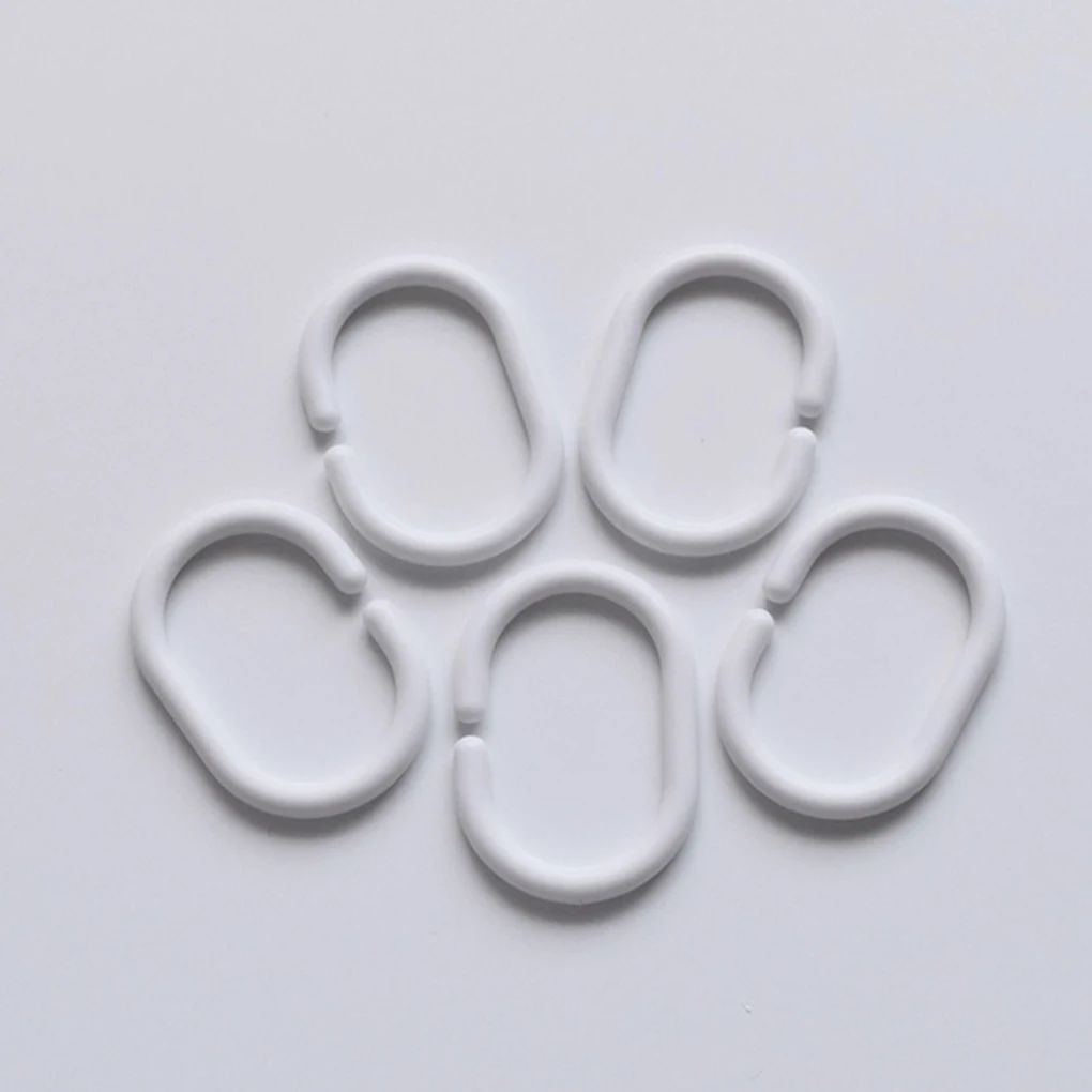 24 шт./компл. белая пластиковая C образная драпировка кольцо для душа гибкие