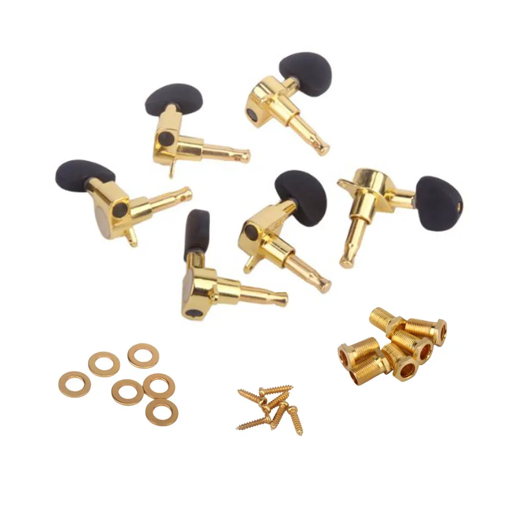 4PCS All Black Aluminum Alloy Guitar Potentiometer Knob Flower Axis 13x16MM