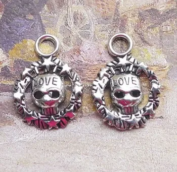 200pcs fashion skull round charm 15*21mm pendants Antique silver Supply craft Jewelry earring bracelet necklace anklet Component
200pcs fashion skull round charm 15*21mm pendants Antique silver Supply craft Jewelry earring bracelet necklace anklet Component