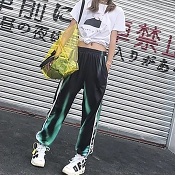 Ribbon High Waist Pants Women Stripe Black Sport Sweatpants Harajuku Pants Korean Style Women Trousers Hip Hop Streetwear 50B152
Ribbon High Waist Pants Women Stripe Black Sport Sweatpants Harajuku Pants Korean Style Women Trousers Hip Hop Streetwear 50B152