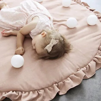 Lace Cotton Play Mat Sweet Round Rugs Newborn Kids Carpet Blanket Cartoon Baby Game Mat Toy Climb Mat Children RoomDecoration
Lace Cotton Play Mat Sweet Round Rugs Newborn Kids Carpet Blanket Cartoon Baby Game Mat Toy Climb Mat Children RoomDecoration