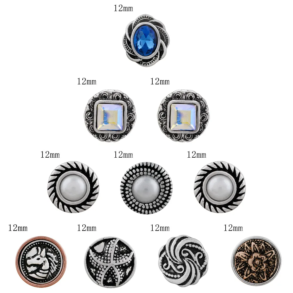 10Pcs/lot Hot Sale New Arrival Snap Buttons Jewelry Blue Rhinestone Vintage Multiple Styles fit 12mm Snap jewelry For Women
10Pcs/lot Hot Sale New Arrival Snap Buttons Jewelry Blue Rhinestone Vintage Multiple Styles fit 12mm Snap jewelry For Women