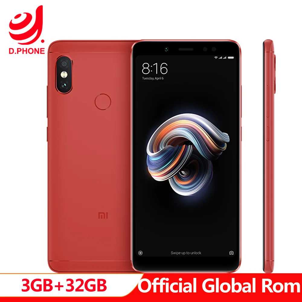 

Official Global Rom Xiaomi Redmi Note 5 3GB RAM 32GB ROM Snapdragon 636 Octa Core MIUI9 5.99" Full Screen 4G TD LTE Smartphone