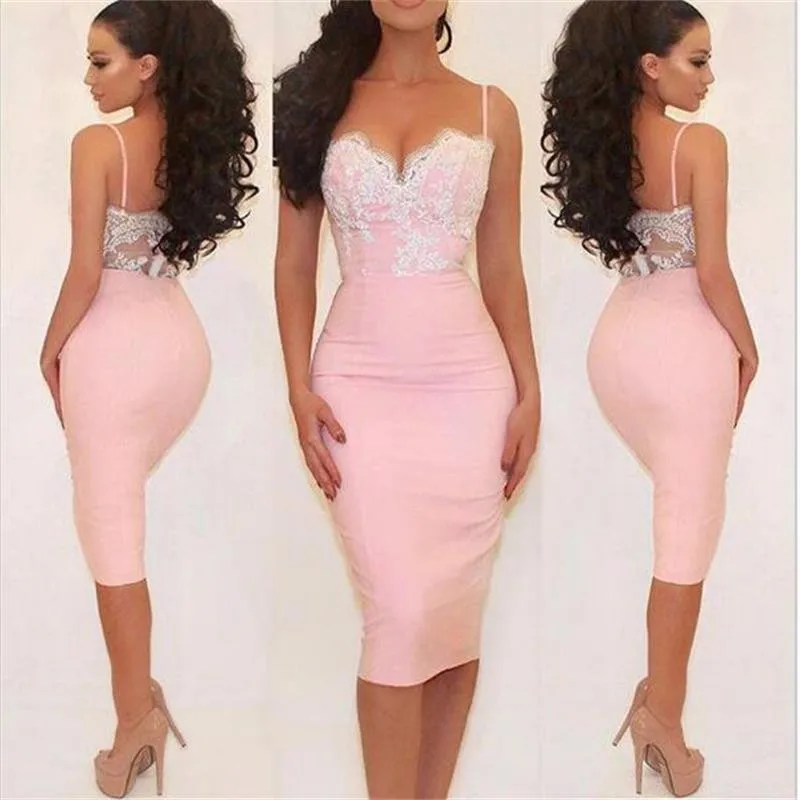 Simple Pink Midi Evening Dress Spaghetti Straps Short Formal Prom Party Dress Applique Cheap Plus Size 2019 turkish evening gown
Simple Pink Midi Evening Dress Spaghetti Straps Short Formal Prom Party Dress Applique Cheap Plus Size 2019 turkish evening gown