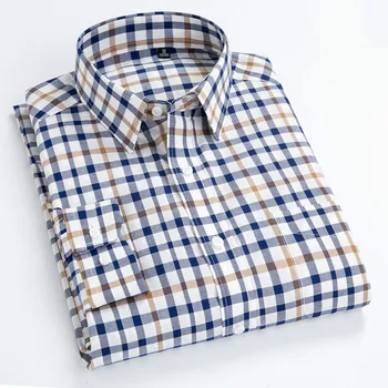 Cotton Men Shirt Long Sleeve New Listing Casual Small Plaid Shirt Korean Shirt Mens Dress Shirts Streetwear Camisa Masculina
Cotton Men Shirt Long Sleeve New Listing Casual Small Plaid Shirt Korean Shirt Mens Dress Shirts Streetwear Camisa Masculina