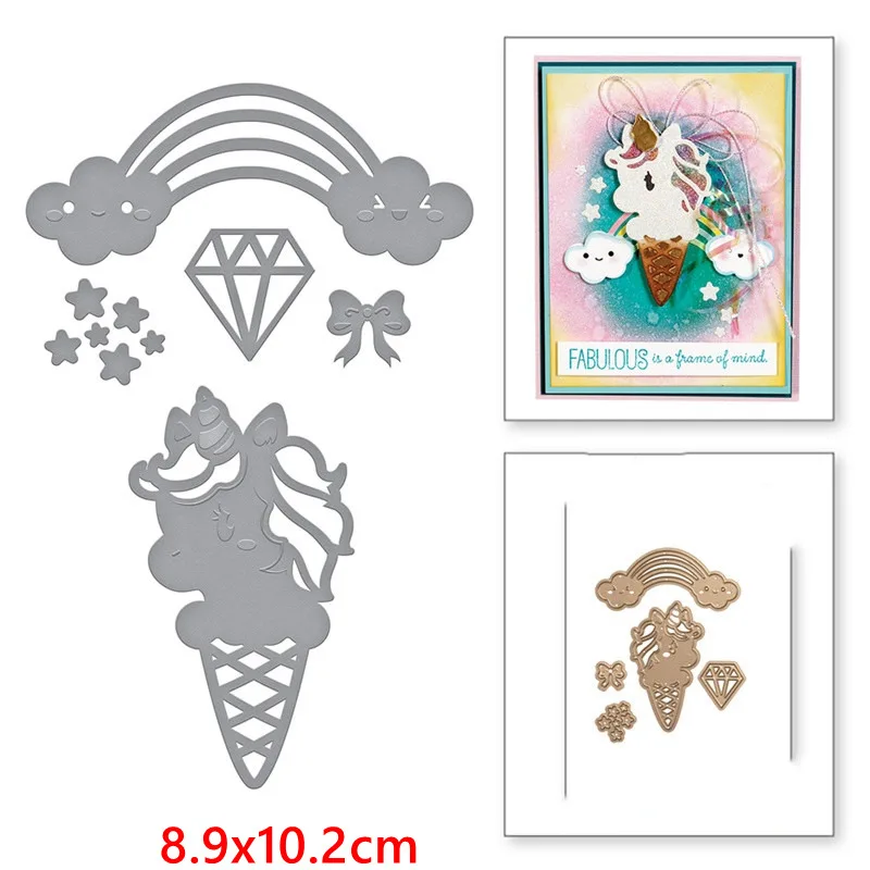 Unicorn Ice cream Metal Cutting Dies Stencil For Scrapbooking Embossing DIY Paper Card album Handcrafts Templates 2019
Unicorn Ice cream Metal Cutting Dies Stencil For Scrapbooking Embossing DIY Paper Card album Handcrafts Templates 2019