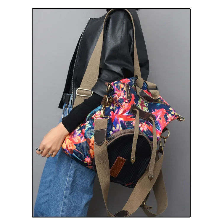 Фото Женский рюкзак для школы с цветочным принтом 2017 | Багаж и сумки